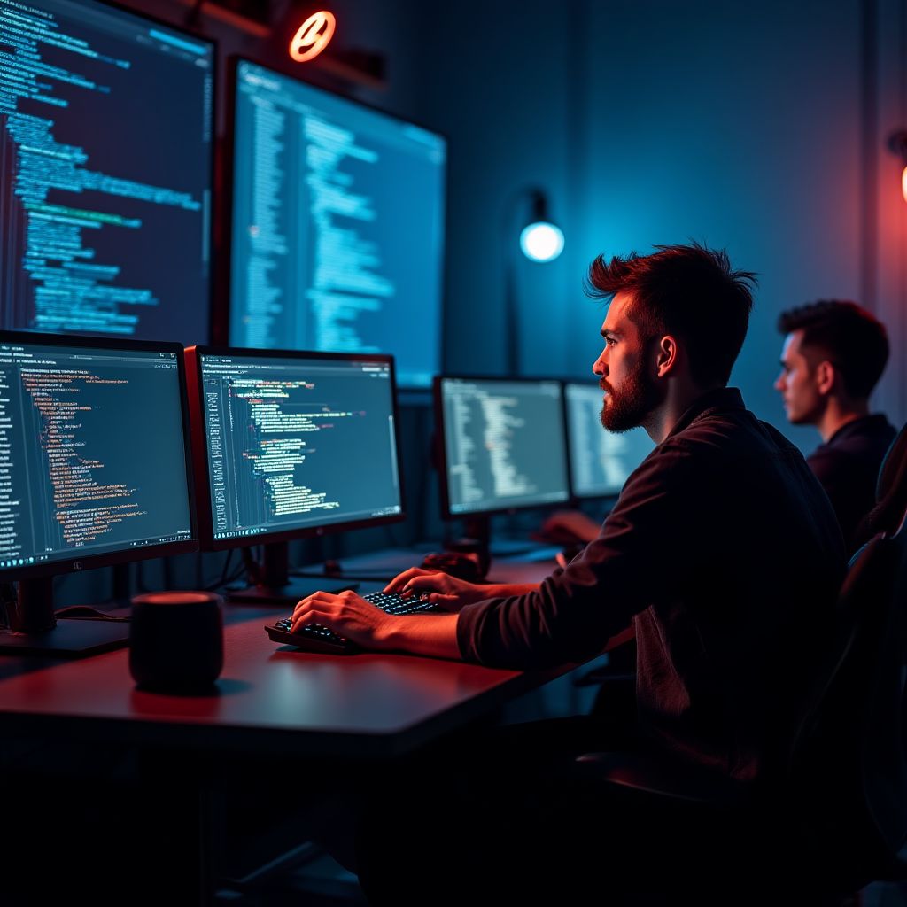 Programming team at work